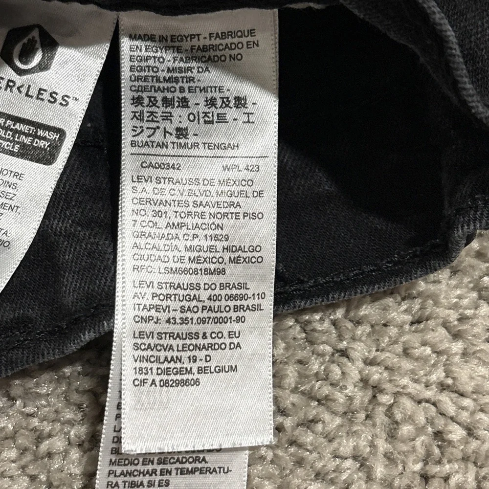 Men's Levi's 531 Black Denim Jeans Size 40X32